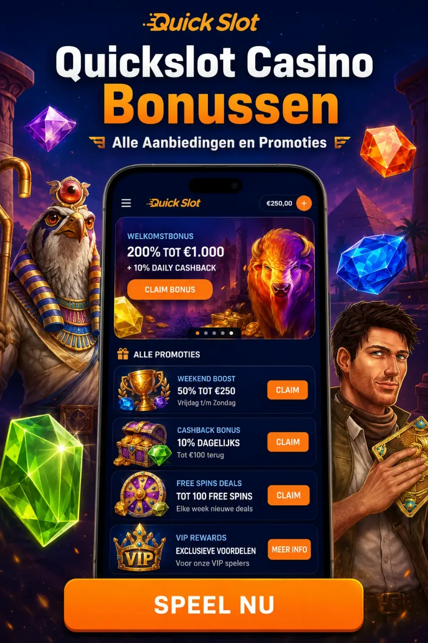 Quickslot Casino Bonussen — Alle Aanbiedingen en Promoties
